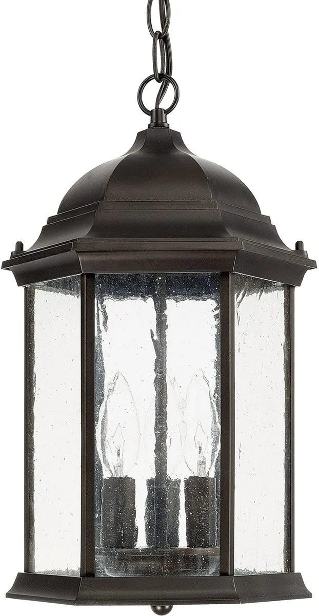 10"W Main Street 3-Light Outdoor Hanging Lantern Old Bronze