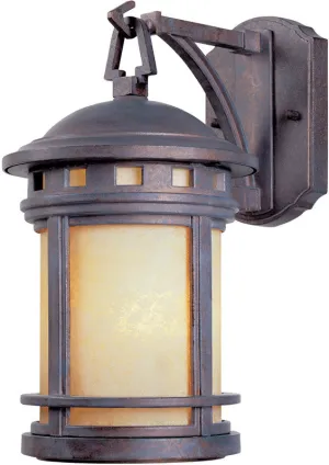 11"H Sedona 1-Light Outdoor Wall Lantern Mediterranean Patina