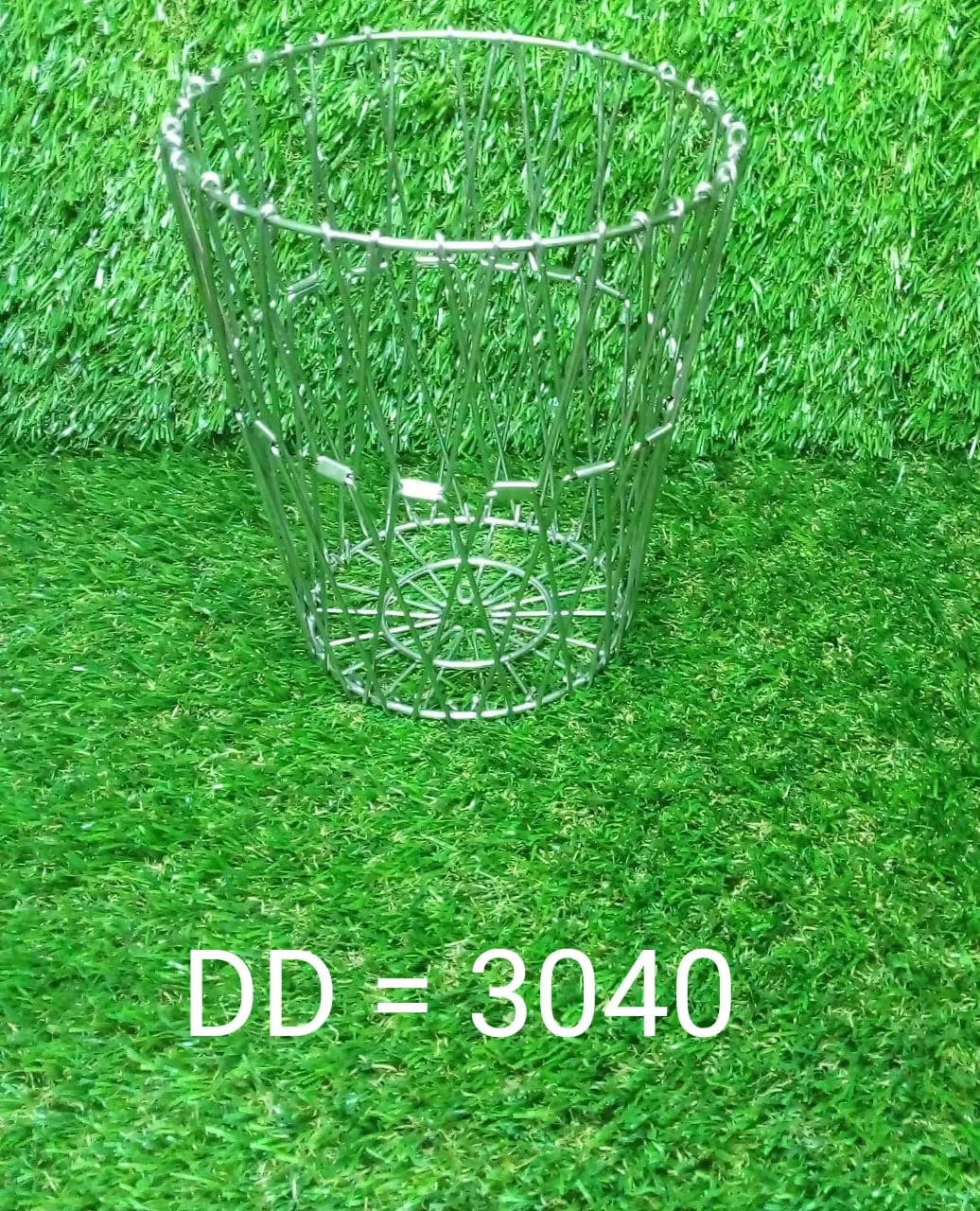 3040 Multipurpose Fruit Basket Stainless Steel Wire Bowl Foldable Basket for Vegetable  /  Fruits  /  Dining