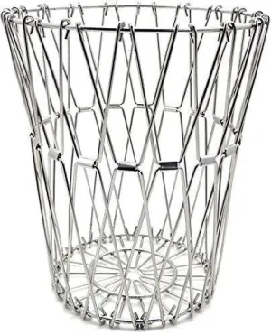 3040 Multipurpose Fruit Basket Stainless Steel Wire Bowl Foldable Basket for Vegetable  /  Fruits  /  Dining
