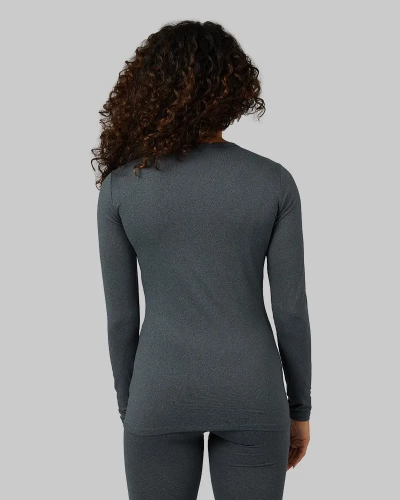 32 Degrees Heat Women's Lightweight Crew Baselayer Top | Form Fitting | Long Sleeve | 4-Way Stretch | Thermal
