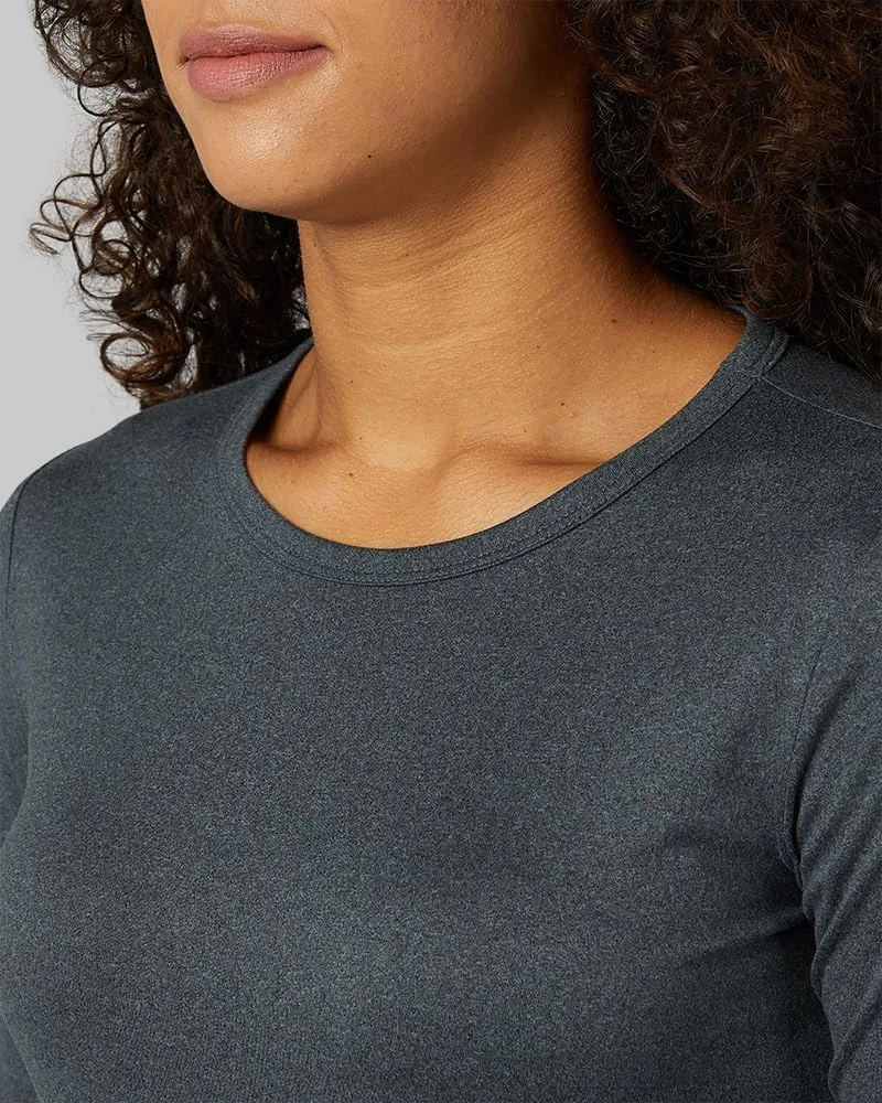 32 Degrees Heat Women's Lightweight Crew Baselayer Top | Form Fitting | Long Sleeve | 4-Way Stretch | Thermal