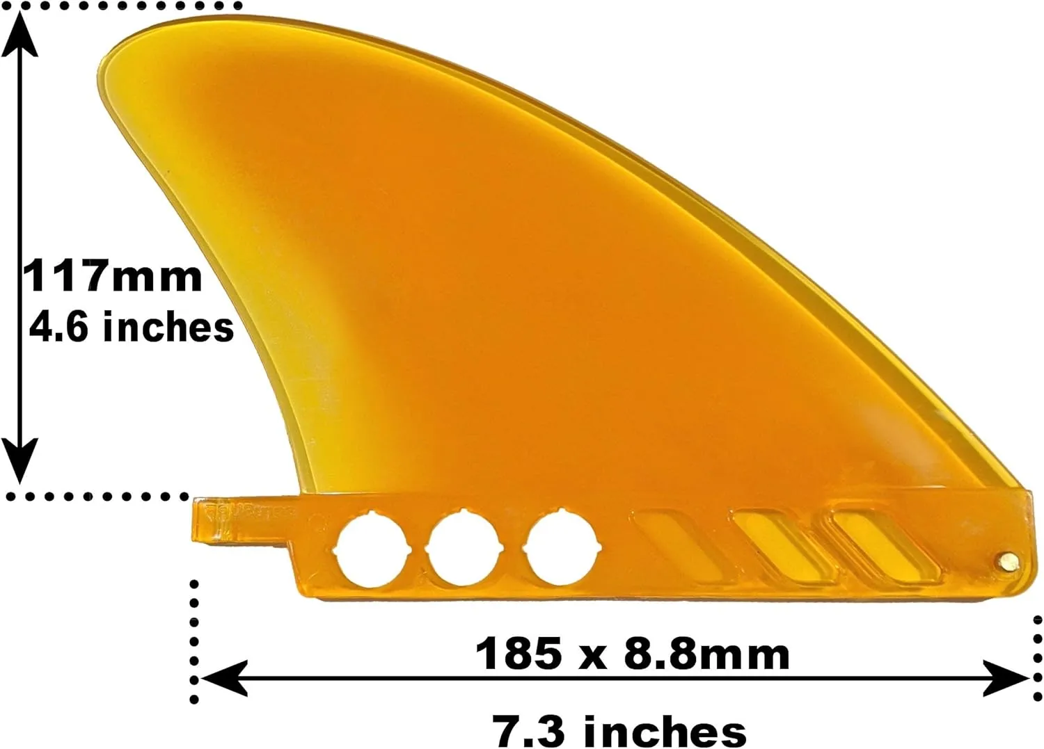 4.6" US box center fin Safety Flex Soft replacement for longboard SUP Stand up Paddleboard River Surf Whitewater airSUP AIR7 by saruSURF