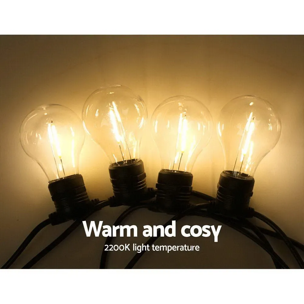 59m Festoon String Lights LED Outdoor Wedding Party Garden Decor