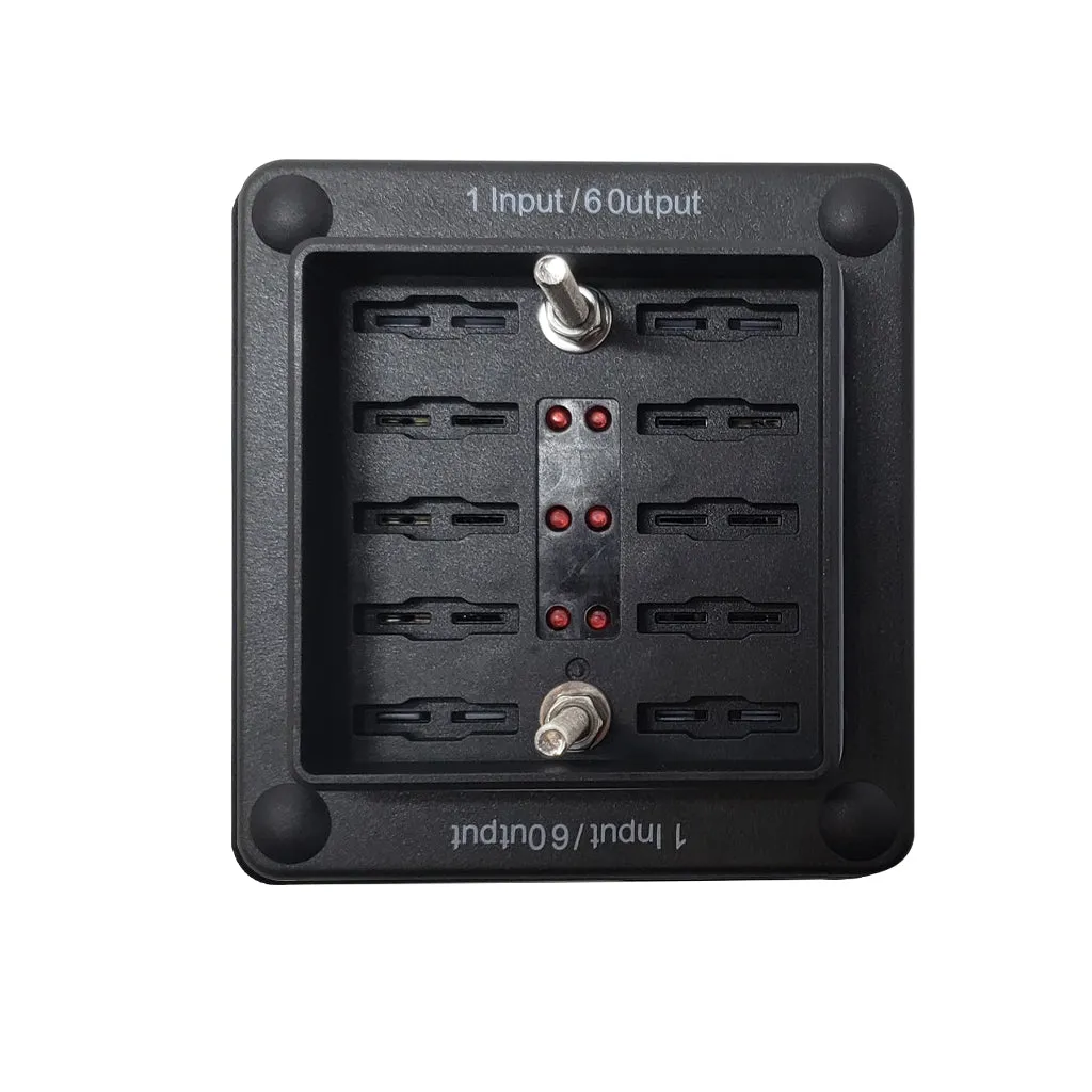 6 Way Marine-Auto Fuse Box | Waterproof | LED Indicator