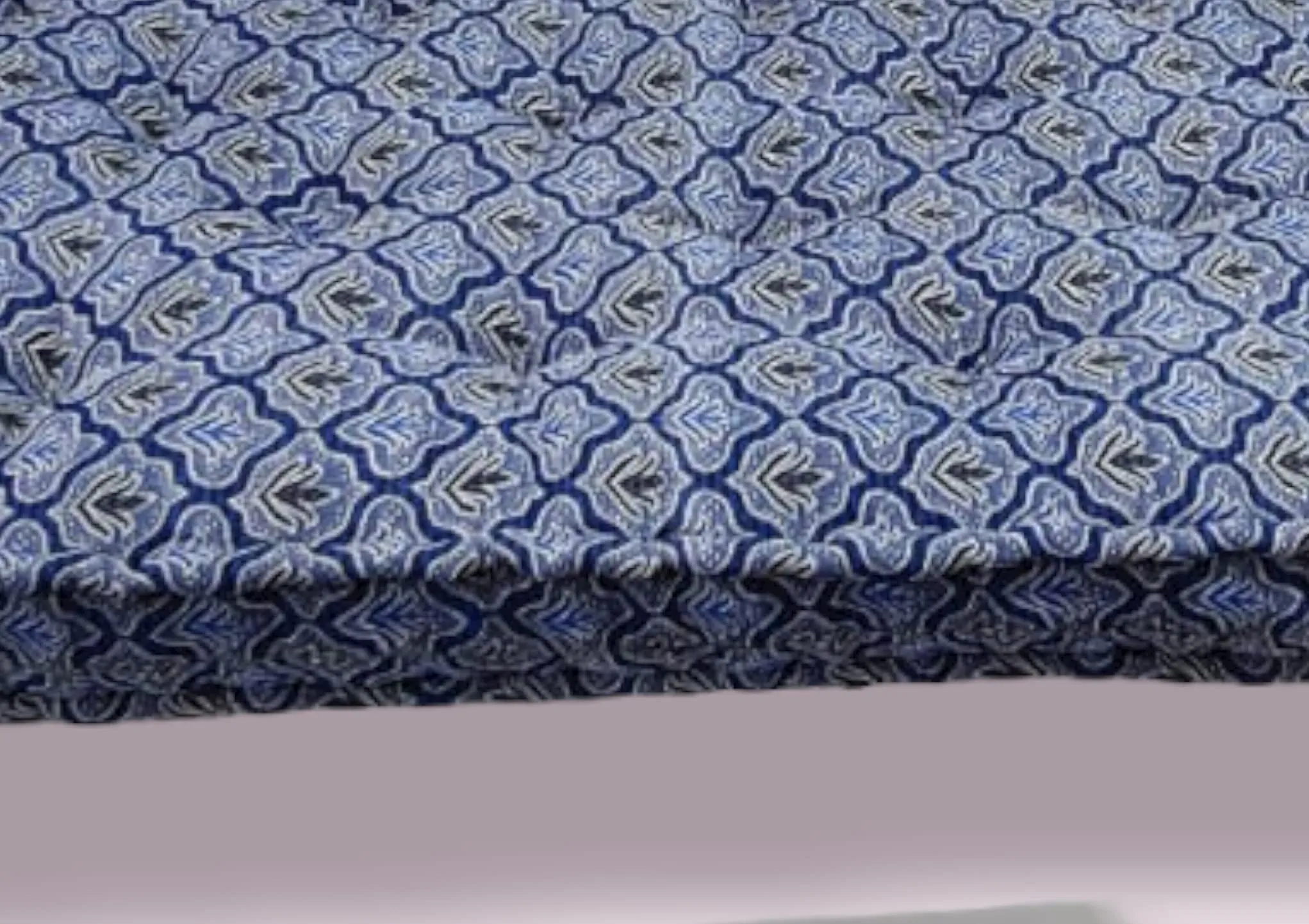 Adim's Soft Thick 5-Inch Cotton Box Mattress | Gadda Medium Firm Soft Cotton Mattress | Box Rectangle Type Single Bed Mattress (3X6 ft or 72X36X5 Inches,with one Fiber Pillow) Blue Embroidery Design