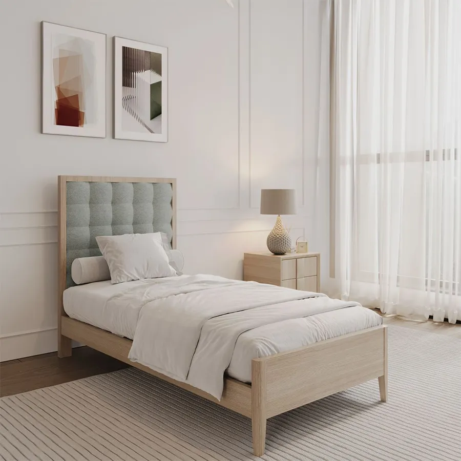 Adrianna 48x75" Bed - Oak