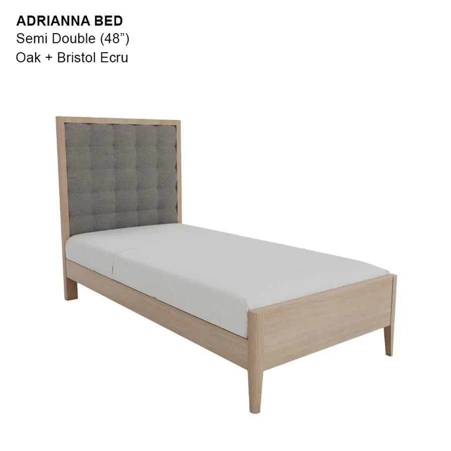 Adrianna 48x75" Bed - Oak