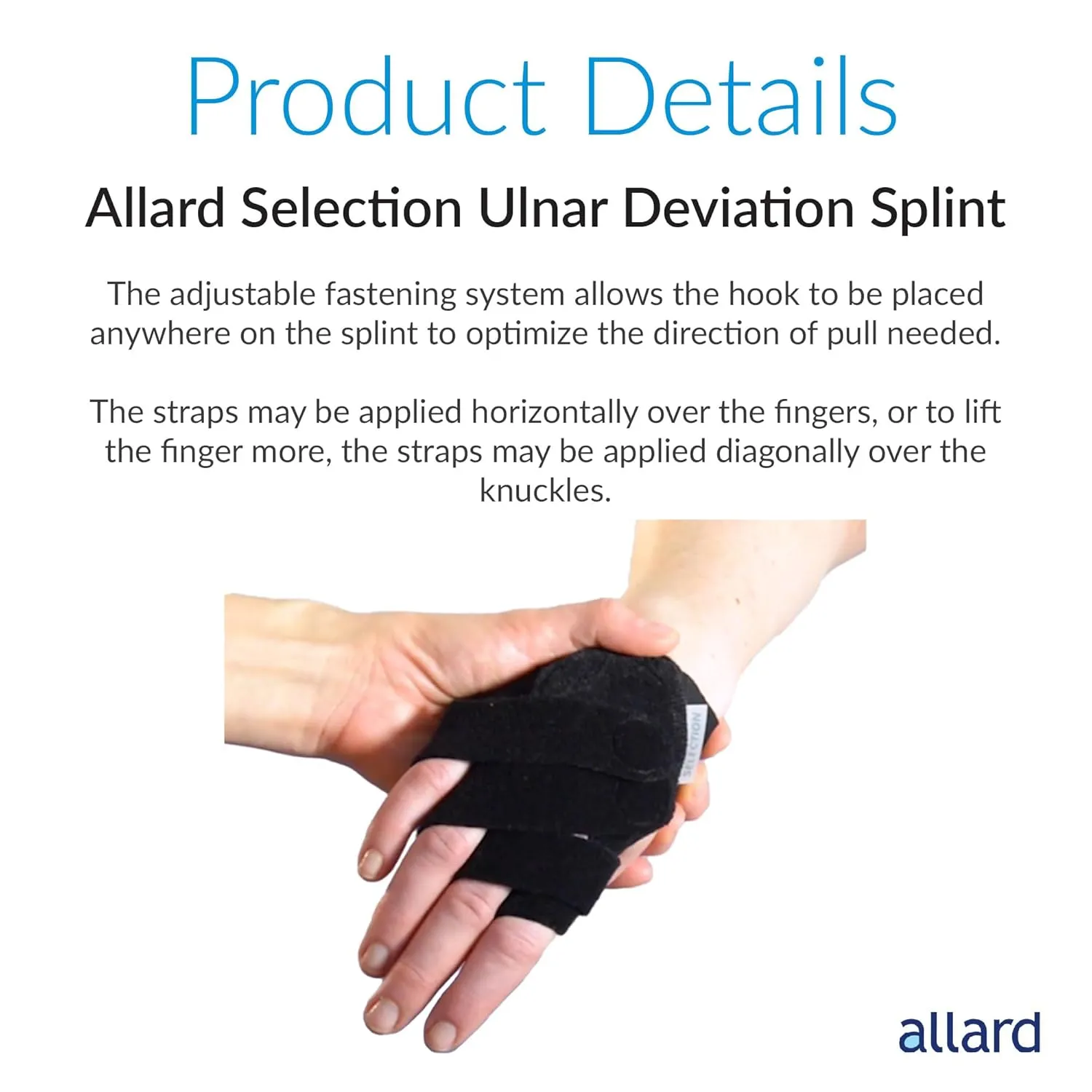 Allard Selection Ulnar Deviation Splint (Right, Medium 7.5" - 8.75")