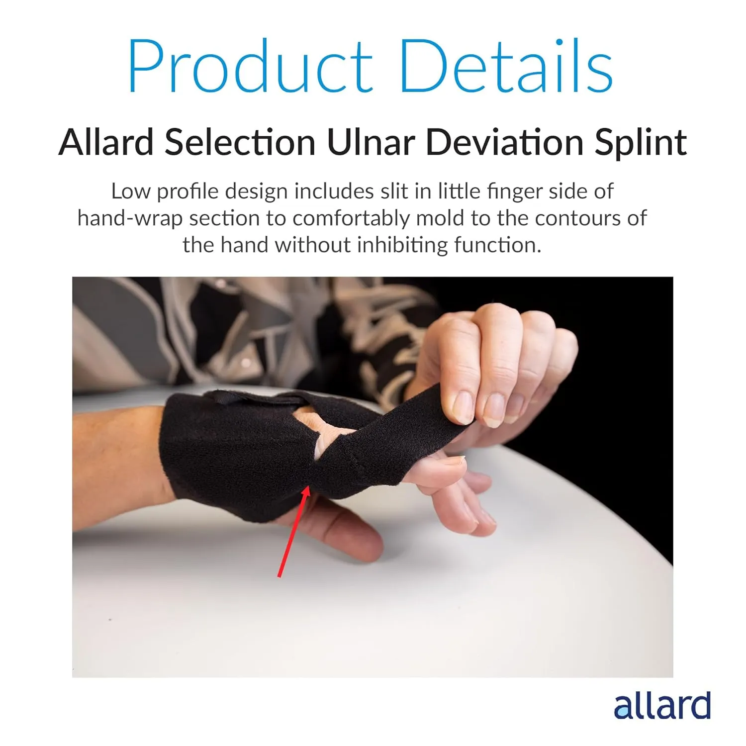Allard Selection Ulnar Deviation Splint (Right, Medium 7.5" - 8.75")