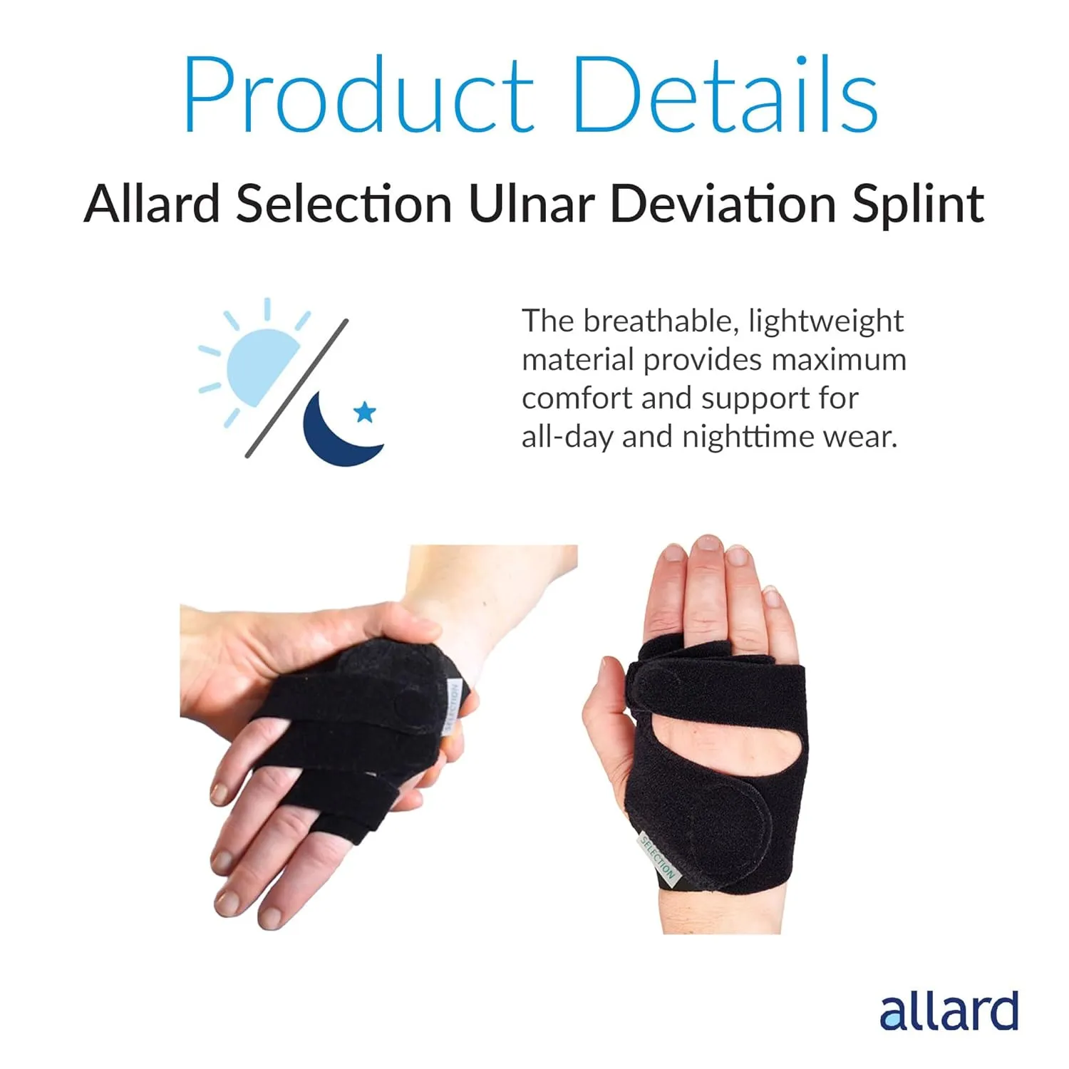Allard Selection Ulnar Deviation Splint (Right, Medium 7.5" - 8.75")