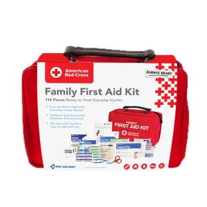 American Red Cross Deluxe Family First Aid Kit, Soft/Large, 114 pc