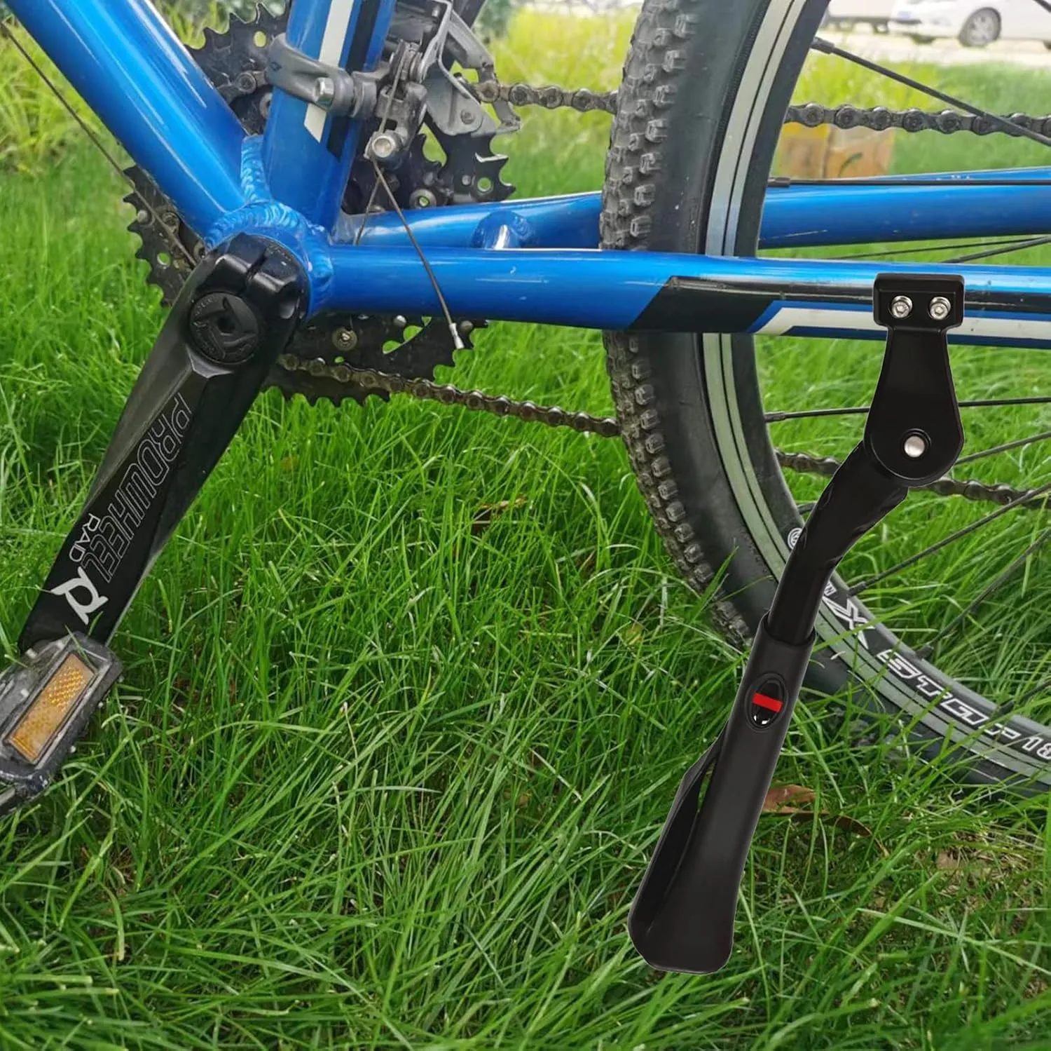 Bike Kickstand Aluminium Adjustable Center Bicycle Kickstand suitable Rear Side Bicycle Kickstand Fit for 26" 27.5" 29" 700C Bike Kick Stand for Bicycles Kickstand