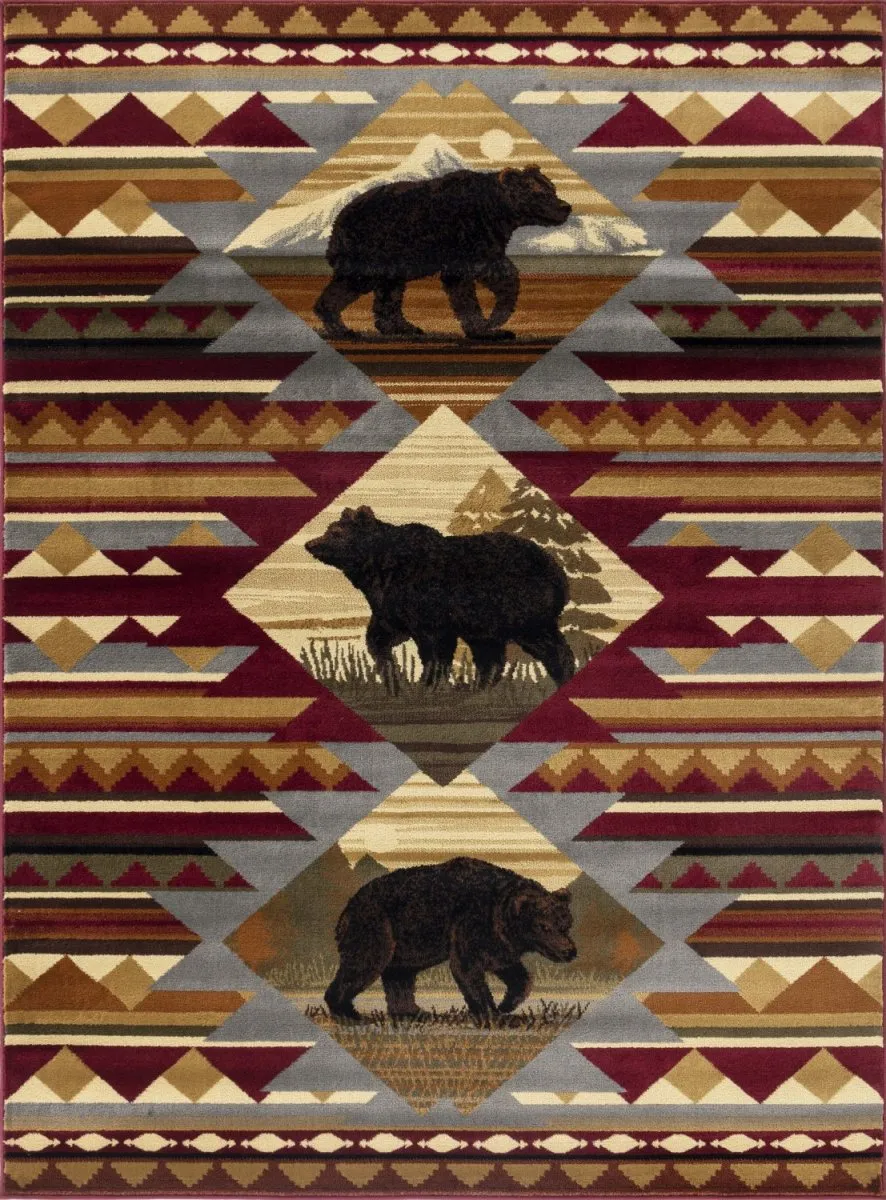 Black Bear Mountain 8'x10' Area Rug