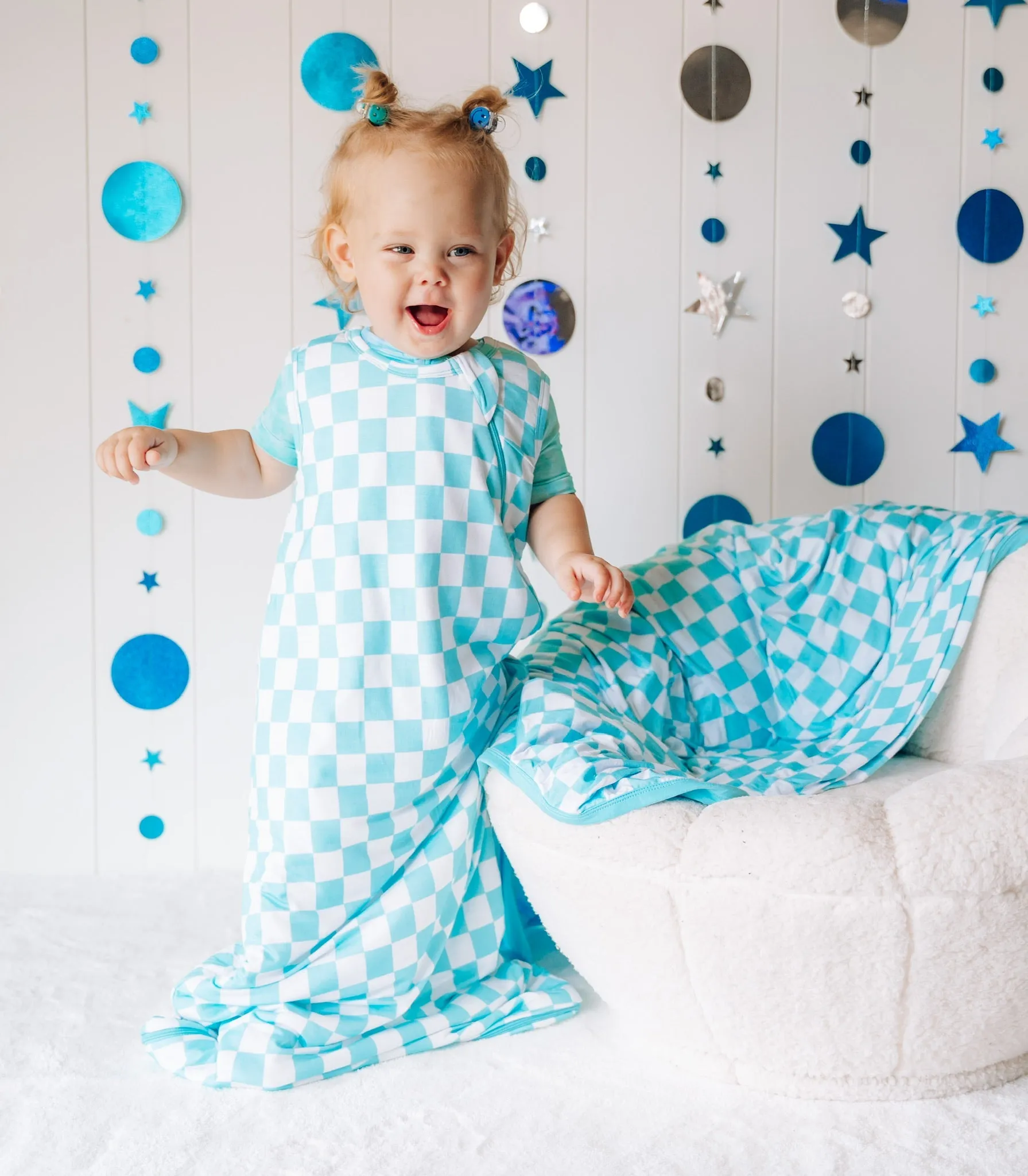 Blue Checks Dream Sleep Sack