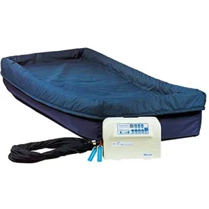 Blue Chip Power-Turn Elite Lateral Rotation Mattress System Turning Mattress, Low Air Loss & Blower Pump, 750 Lb Capacity