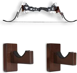 Bow Rack Wall Mount Wooden Bow Hanger Bow Hook Wall Mount Bow Storage Rack Universal Bow Holder Stand for Recurve Compound Bow Longbow Shop Display Bow - Not Bow