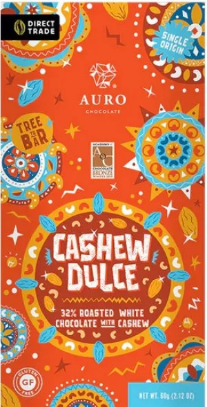BUY 1 TAKE 1: Auro Cashew Dulce with 32% Roasted White Chocolate 60g (EXP DEC 3, 2024)