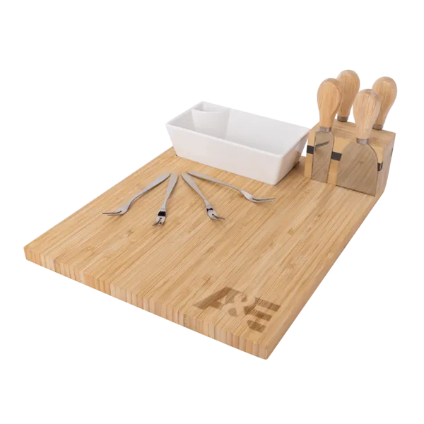 Charcuterie Board with Bowl, Utensils, and Forks