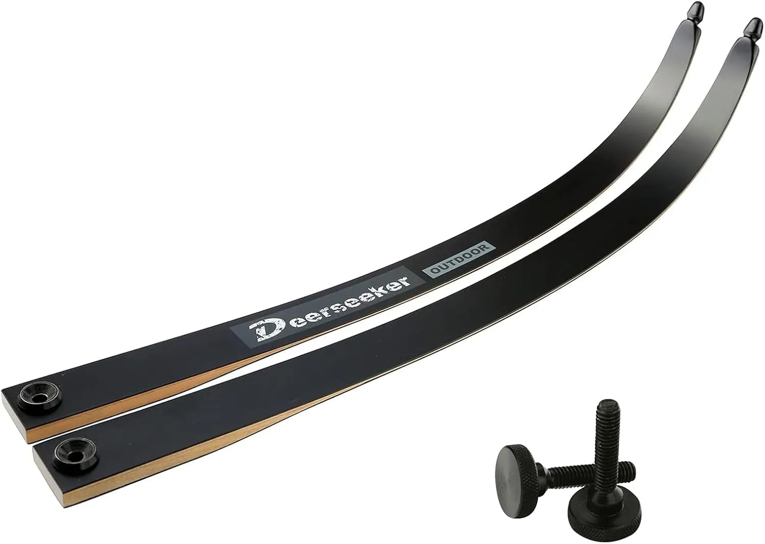 Deerseeker Archery Takedown Recurve Limbs Bow Limb Replacements with 2pack Hand-Screw Limb Bolts 20-60 lbs for 62" & 66" Wooden Bow