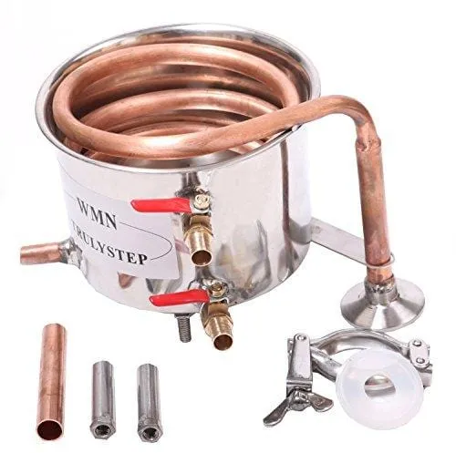 DIY 2 Gal 10 Liters Copper Alcohol Moonshine Stills Ethanol Still Spirits Boiler Water Distiller