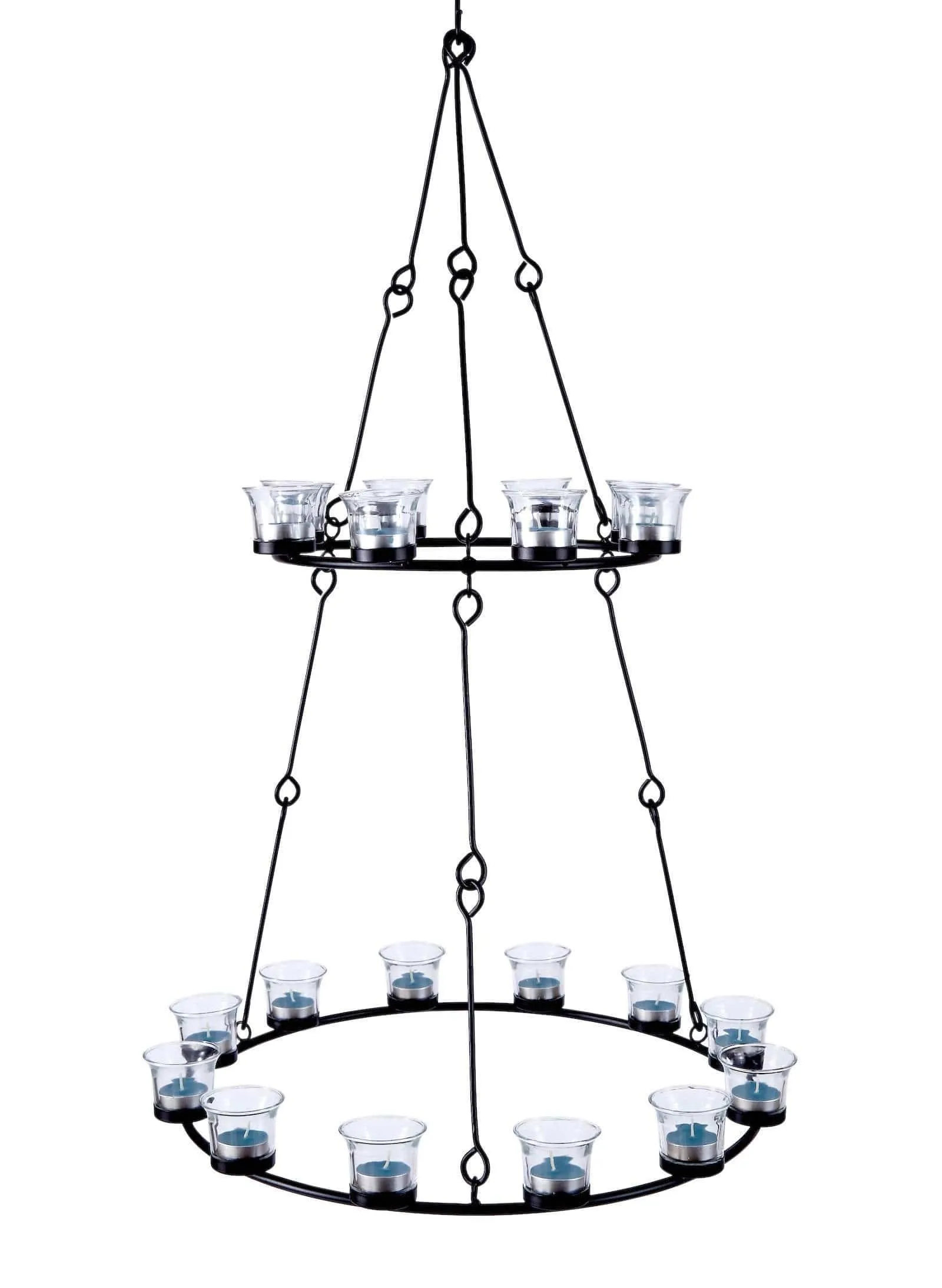 Double Tier Tea Light Chandelier