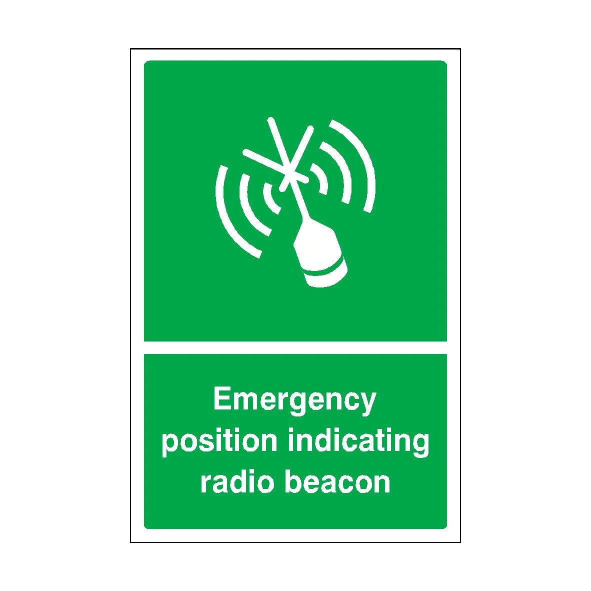 Emergency Position Indicating Radio Beacon Sticker