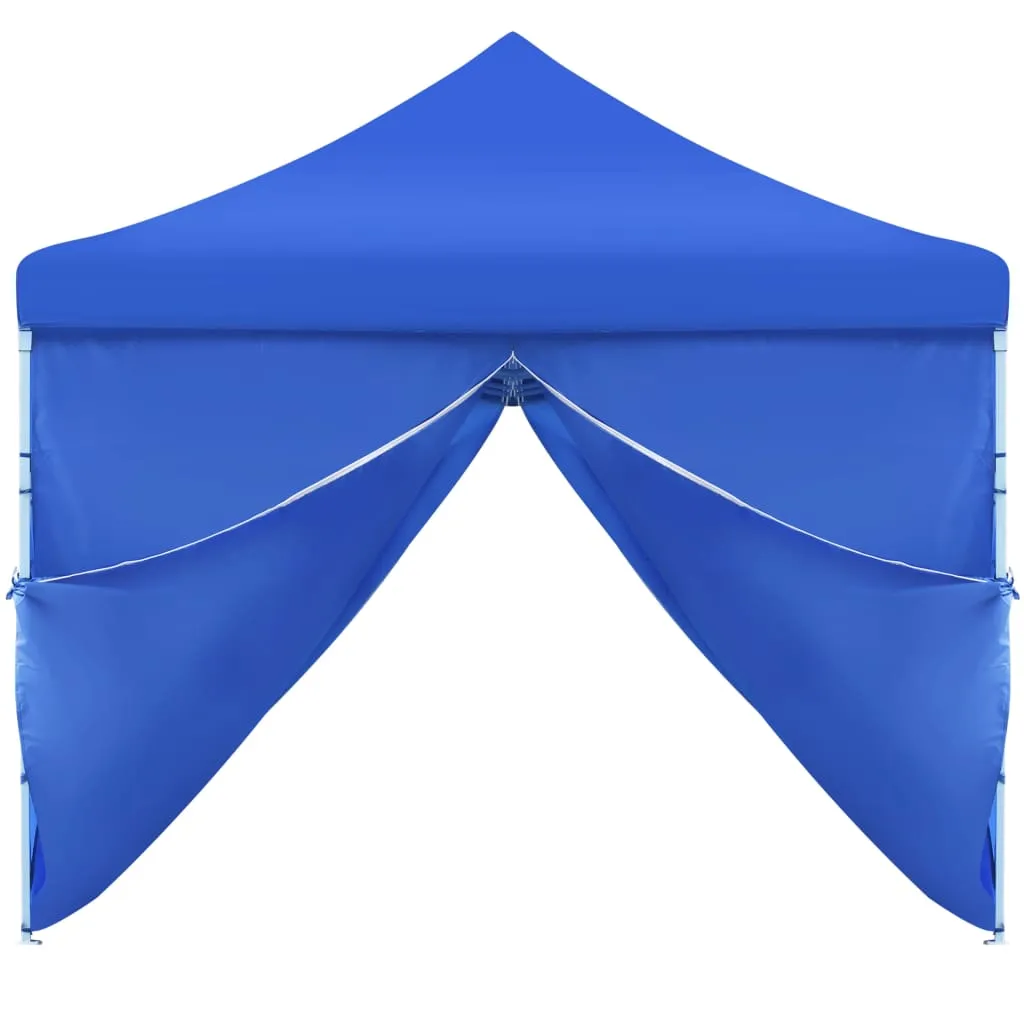 Folding Pop-up Party Tent with 8 Sidewalls 3x9 m Blue
