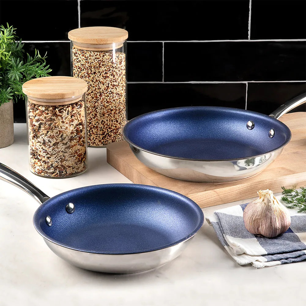 Granitestone Trusty 2 Pack Stainless Skillets