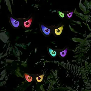Halloween Decorations Flashing Eyes String Lights, RGB Color Changing Spooky Light Up Eyeball Waterproof Battery Operated Decoration String Lights for Halloween Indoor/Outdoor Décor