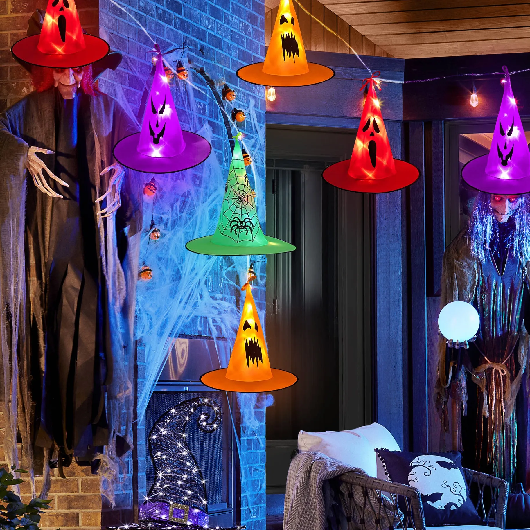 Halloween Witch Hat String Light for Outdoor Garden Patio Tree