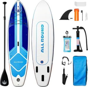 Inflatable Stand Up Paddle Boards, 10 Ft 6 in with Paddle Board Accessories, 33" Wide Stable Design, Non-Slip Comfort Deck for Youth & Adults