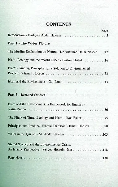 Islam and the Environment
