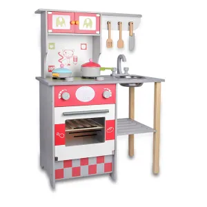 Kids Wooden Kitchen Pretend Play Set Toy Toddlers Children Cooking Home Cookware