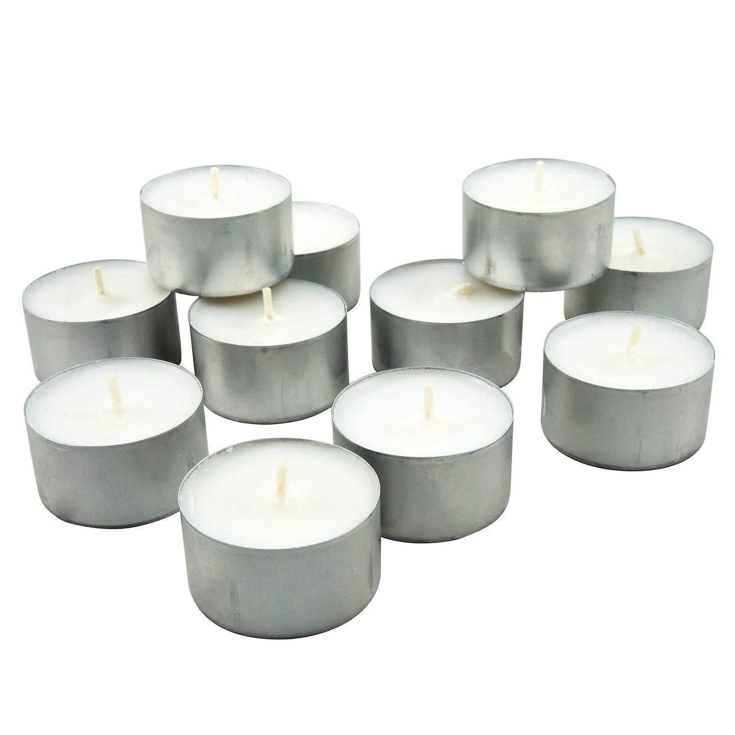 Kigs Enterprise 9 Hour Long Burning Unscented Tea Light Candles, Smokeless Paraffin Tea Candles for Home, Pool, Shabbat, Weddings & Emergencies (Pack of 50 Pcs/ 9 Hour Long Burning Candle, White)