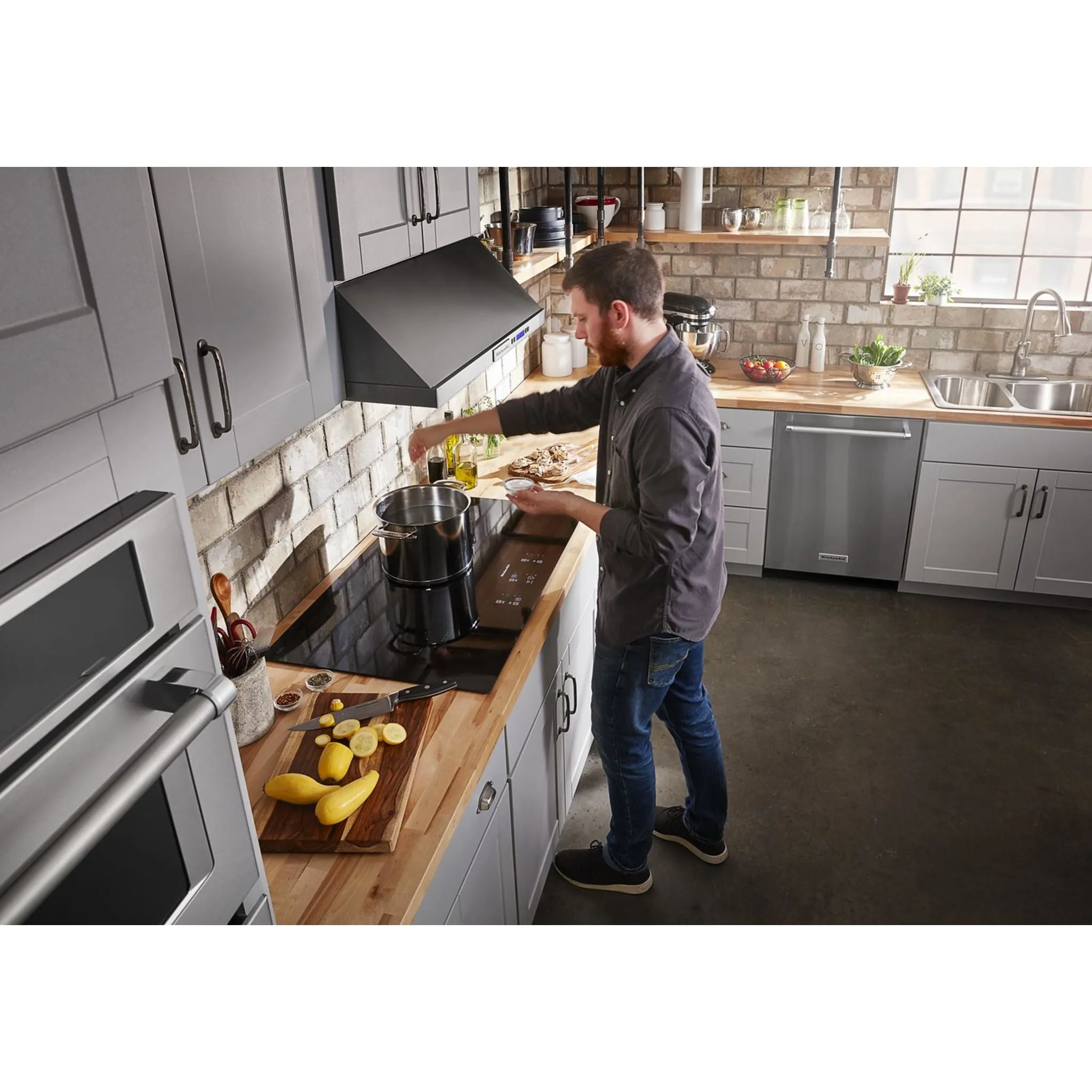 KitchenAid  36" Electric Cooktop with 5 Elements and Touch-Activated Controls (KCES956KBL)