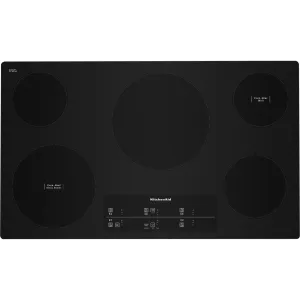 KitchenAid  36" Electric Cooktop with 5 Elements and Touch-Activated Controls (KCES956KBL)
