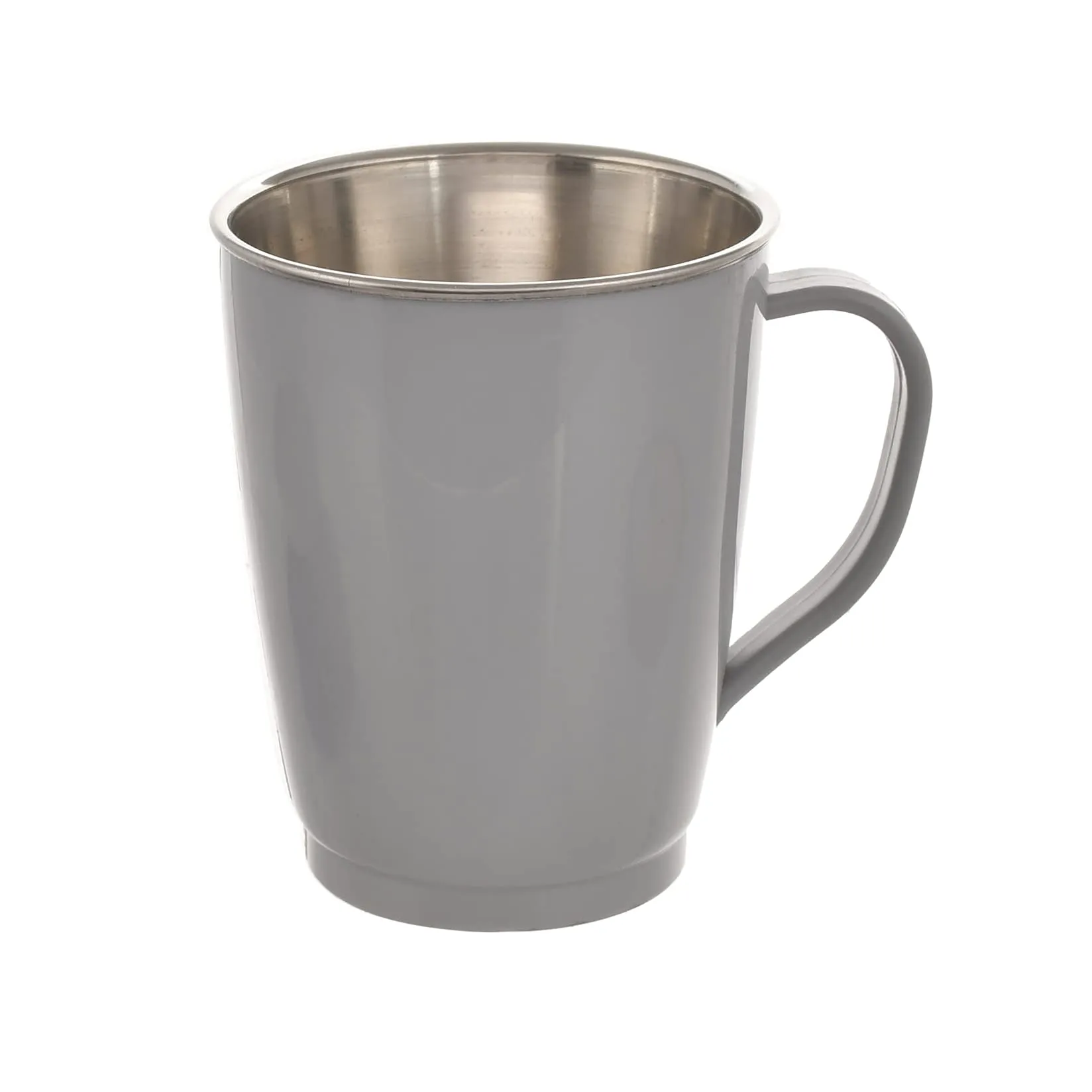 Kuber Industries Mickey Face Printed Food Grade BPA Free Tea/Coffee Mug for Coffee Tea Cocoa, Camping Mugs with Lid, Pack of 6 (Light Grey), Standard