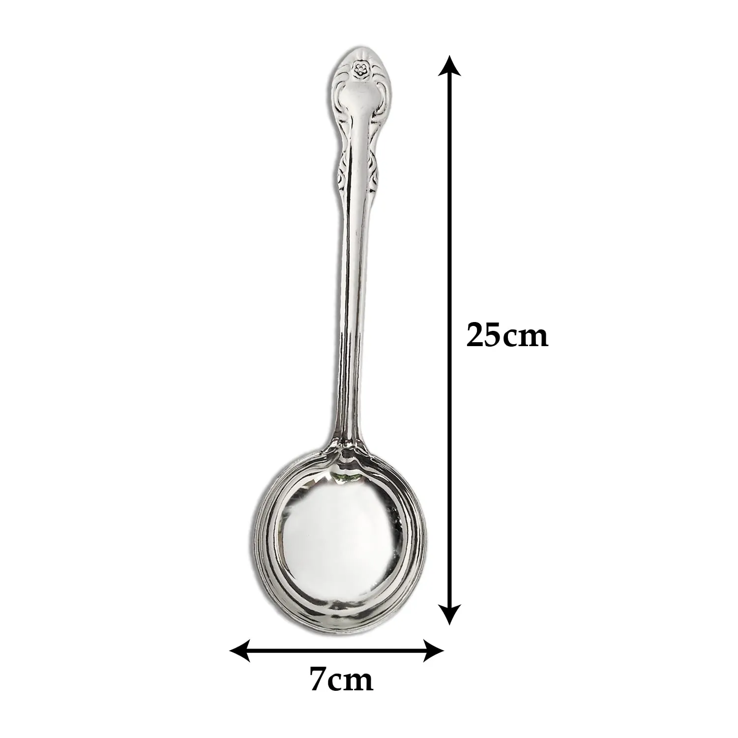 Kuber Industries Stainless Steel Serving Spoon for Dining Table & Kitchen (Silver), Set of 2