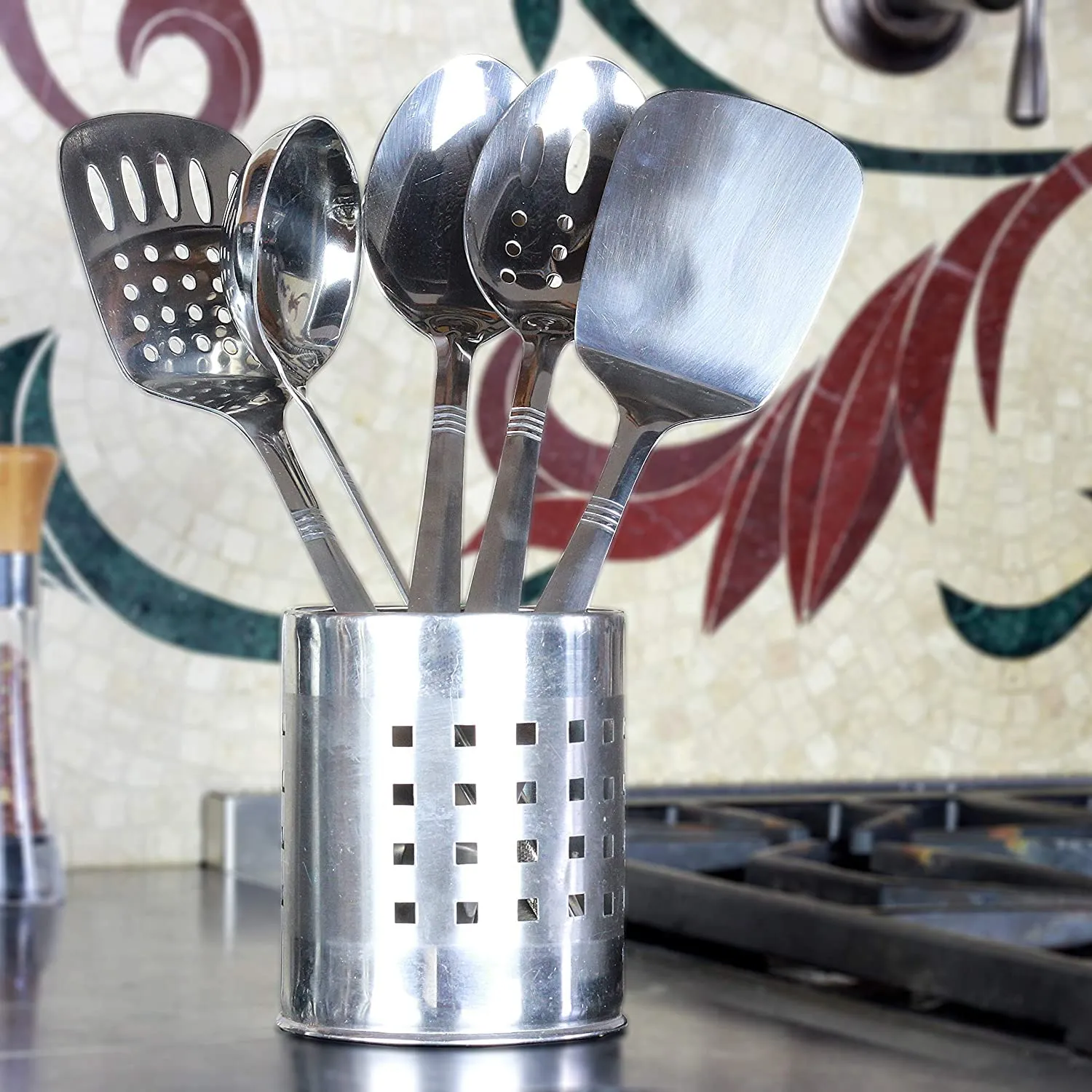 Kuber Industries Stainless Steel Serving Spoon for Dining Table & Kitchen (Silver), Set of 2