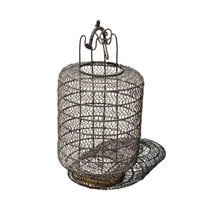 Lamp made from Chinese Wire Lantern - Ca 85 yrs old