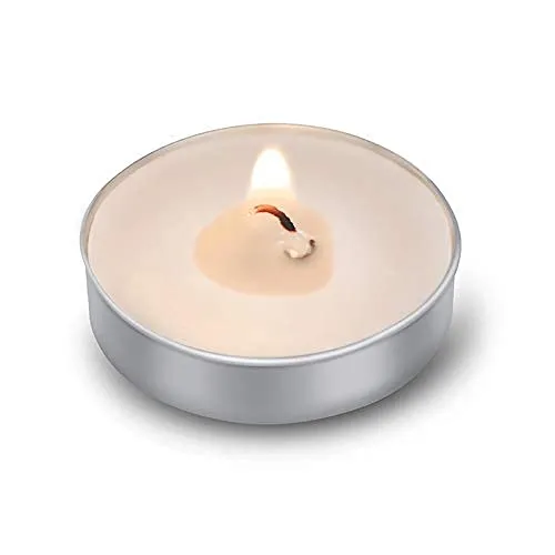MAKE A WISH® Wax Tealight Candles for Diwali Party Special Occasion Decoration (White, 4 Hours Burn Time, 200 Pc)