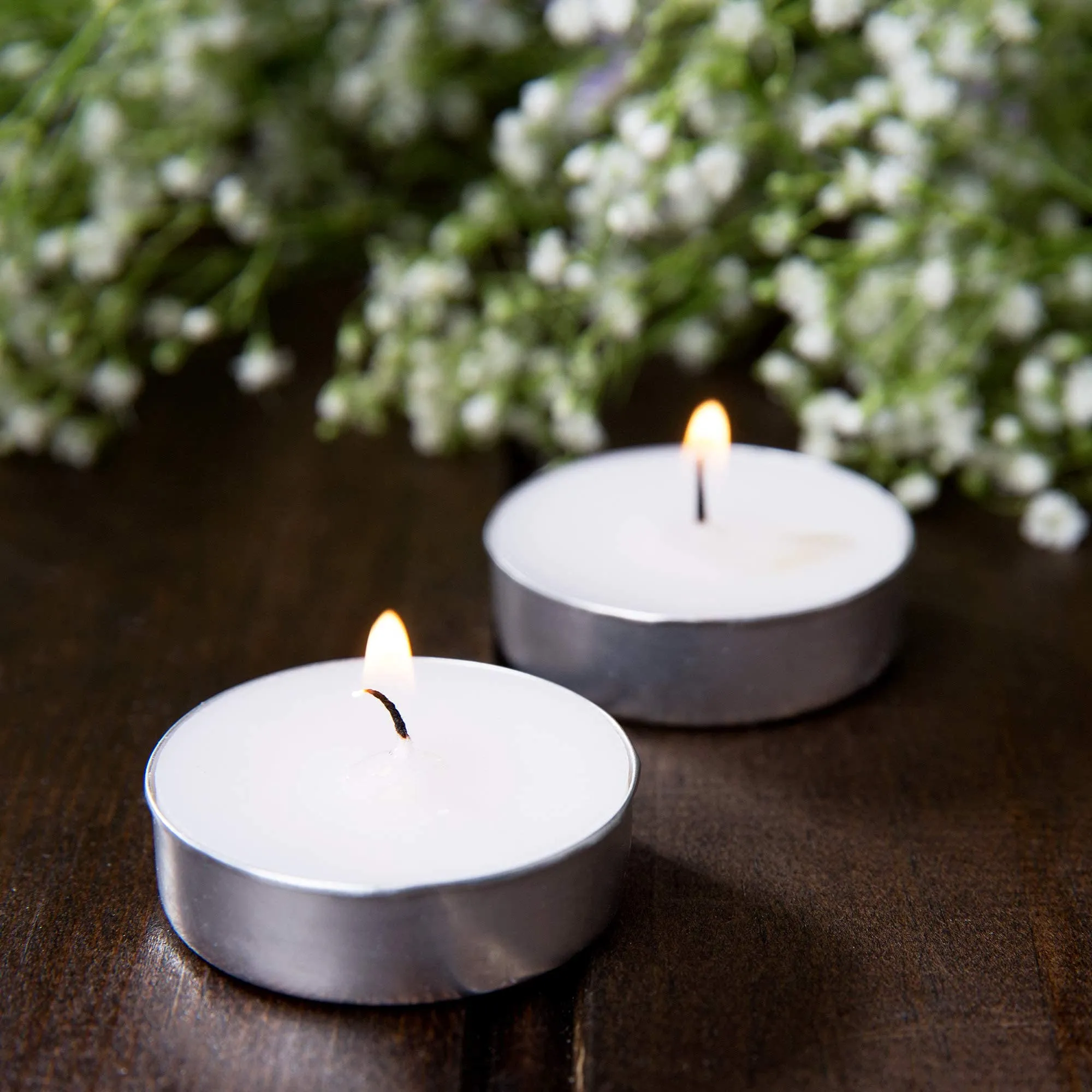 MAKE A WISH® Wax Tealight Candles for Diwali Party Special Occasion Decoration (White, 4 Hours Burn Time, 200 Pc)
