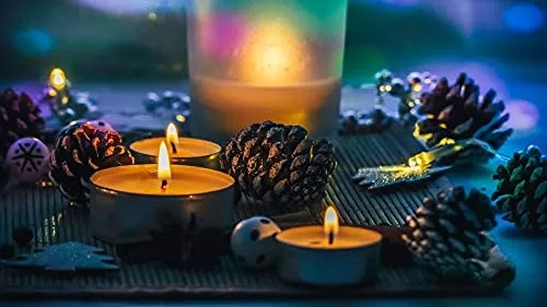 MAKE A WISH® Wax Tealight Candles for Diwali Party Special Occasion Decoration (White, 4 Hours Burn Time, 200 Pc)