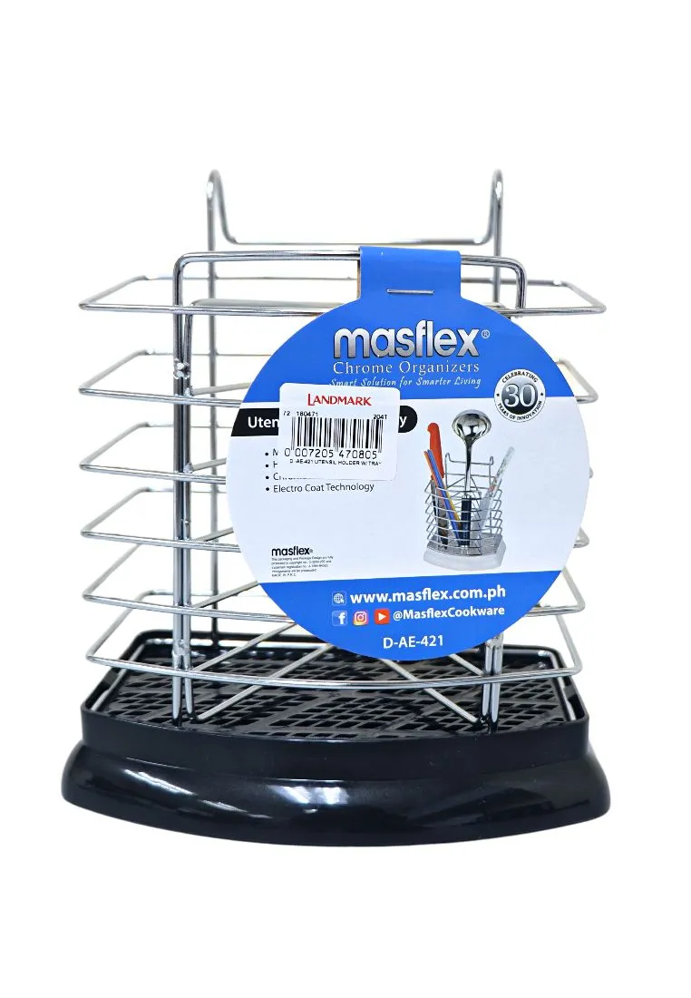 Masflex Chrome Plated Utensil Rack With Drainer