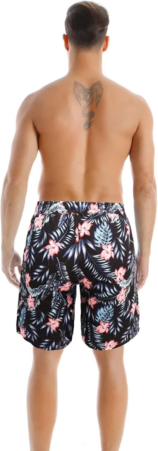 Matching Swimsuits for Couples Women Swimdress with Boy-Short Tankini Set Men Swim Trunks Board Short Modest Swimwear