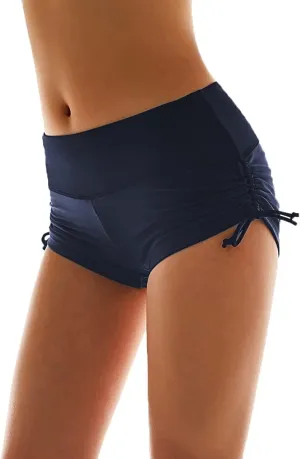 Micosuza Classical Women's Swim Boardshorts Beach Bikini Bottoms with Adjustable Ties 7 Color XS-XXL