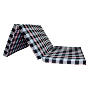 MOLIRA Foldable Foam Mattress Single Bed| Folding Single Bed Matterss for Floor, Travelling, Light Weight 01(Multicolor 0, 3 Folding 72 * 36 * 2) D-008
