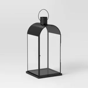 Open Box - Short Metal Lantern Black - Threshold