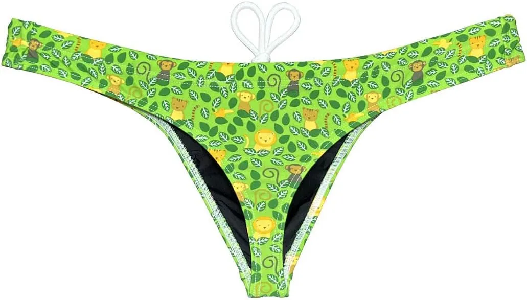 OROCOJUCO Sport Mens Print Thong Swimsuit Contour Pouch Bikini Swimwear Board Surf Short Trunks Swim Tangas